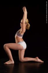 Underwear Woman White Kneeling poses - ALL Slim medium blond Standard Photoshoot Academic